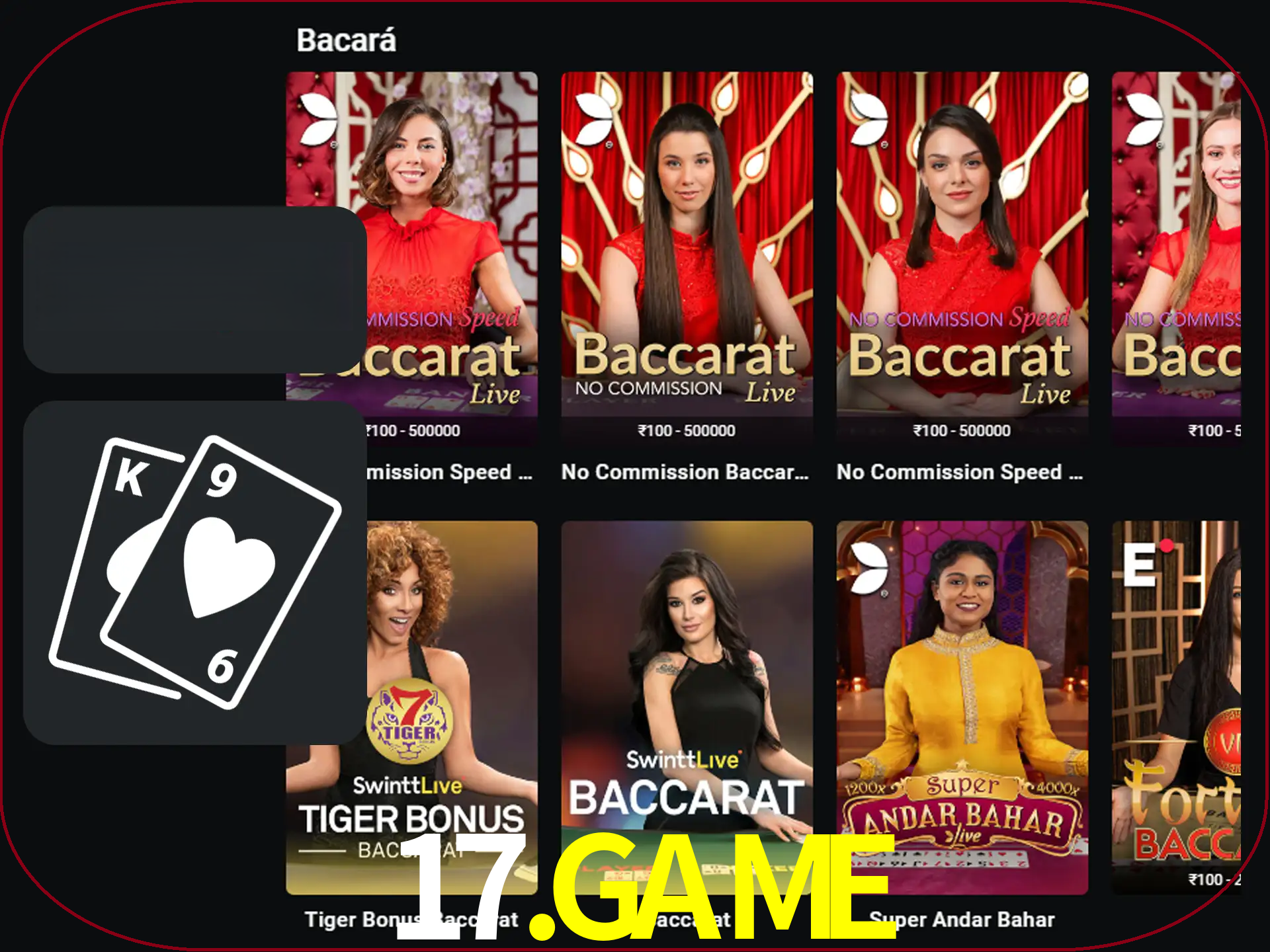 Ganhe muito dinheiro jogando jogos de bacará.