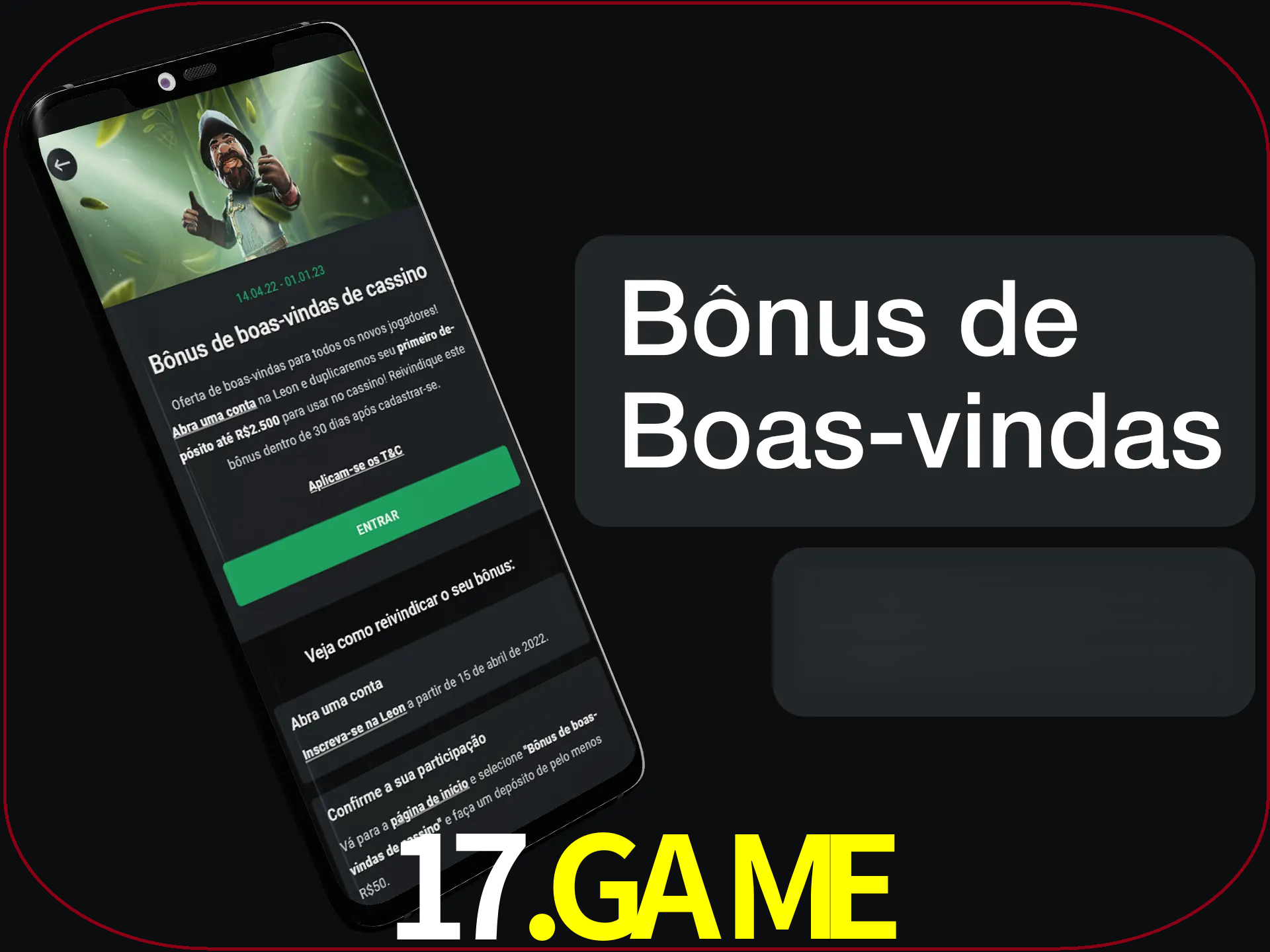 Não se esqueça de usar o bônus de boas-vindas.